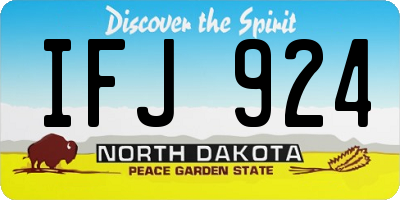 ND license plate IFJ924