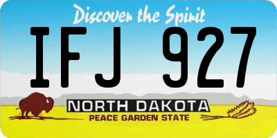 ND license plate IFJ927