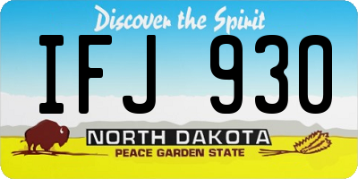 ND license plate IFJ930