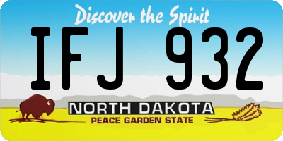 ND license plate IFJ932