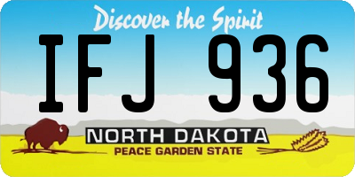 ND license plate IFJ936