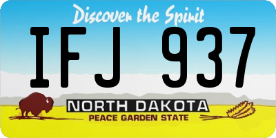 ND license plate IFJ937