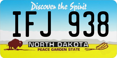 ND license plate IFJ938