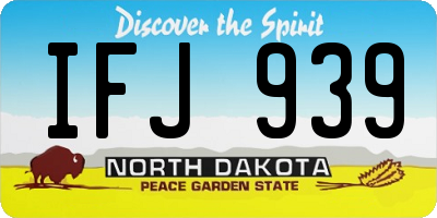 ND license plate IFJ939
