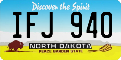 ND license plate IFJ940