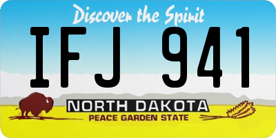ND license plate IFJ941