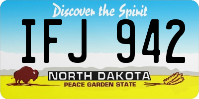 ND license plate IFJ942