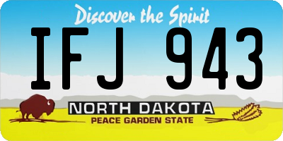 ND license plate IFJ943