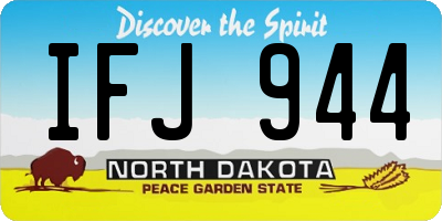 ND license plate IFJ944