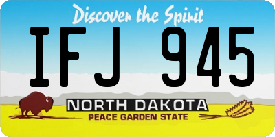 ND license plate IFJ945