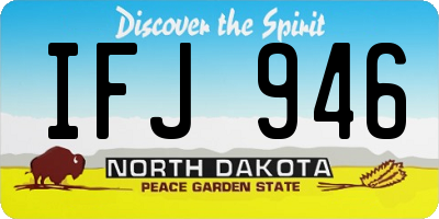ND license plate IFJ946