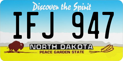 ND license plate IFJ947