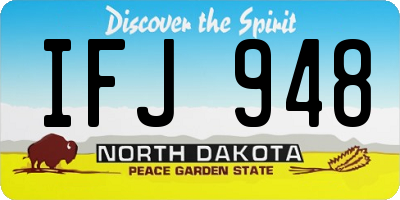 ND license plate IFJ948