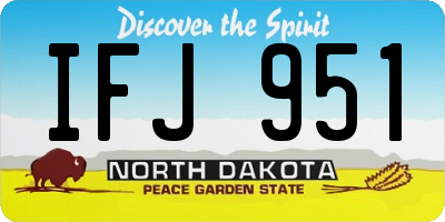ND license plate IFJ951