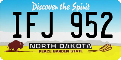 ND license plate IFJ952
