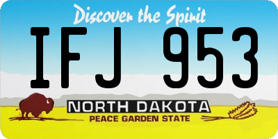 ND license plate IFJ953
