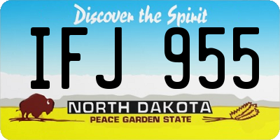 ND license plate IFJ955