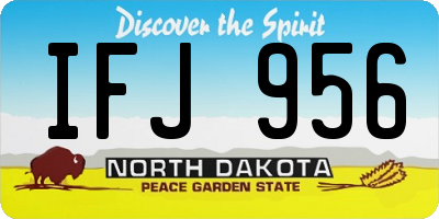 ND license plate IFJ956