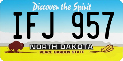 ND license plate IFJ957