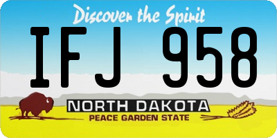 ND license plate IFJ958