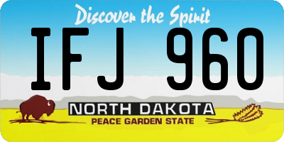 ND license plate IFJ960