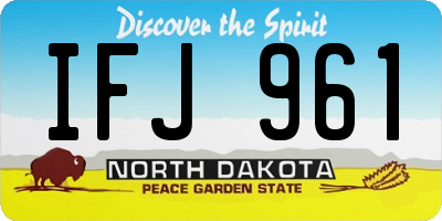 ND license plate IFJ961