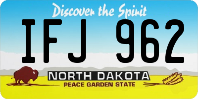 ND license plate IFJ962