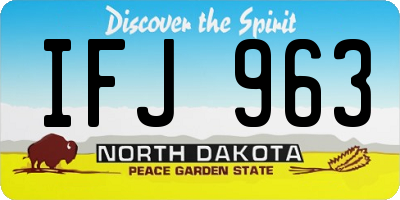 ND license plate IFJ963