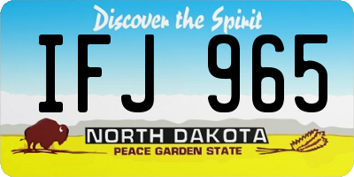 ND license plate IFJ965