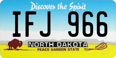 ND license plate IFJ966