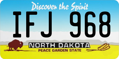 ND license plate IFJ968
