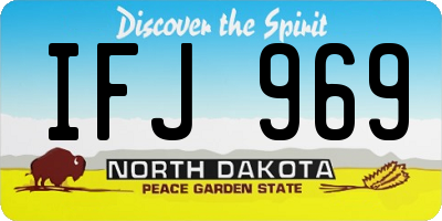 ND license plate IFJ969