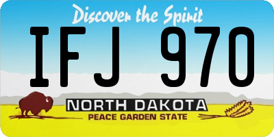 ND license plate IFJ970