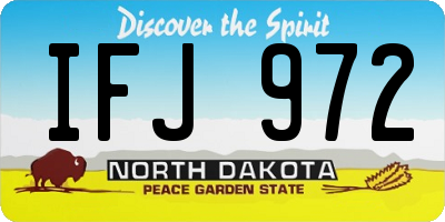 ND license plate IFJ972
