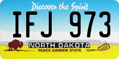 ND license plate IFJ973