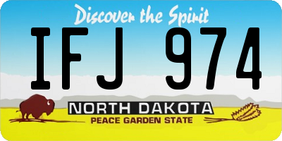 ND license plate IFJ974