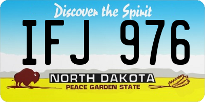 ND license plate IFJ976