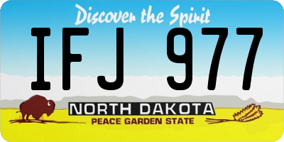 ND license plate IFJ977
