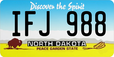 ND license plate IFJ988