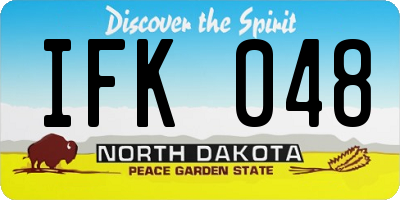 ND license plate IFK048