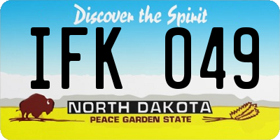 ND license plate IFK049