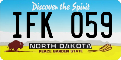 ND license plate IFK059