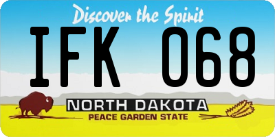 ND license plate IFK068