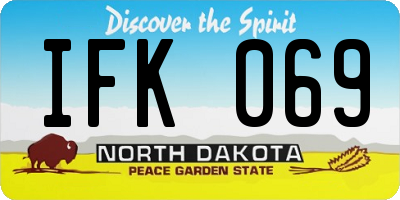 ND license plate IFK069