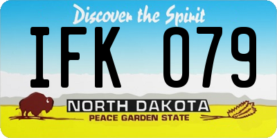 ND license plate IFK079