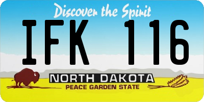 ND license plate IFK116