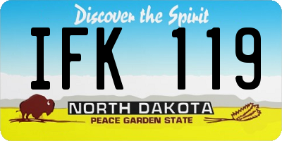ND license plate IFK119