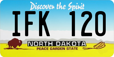 ND license plate IFK120