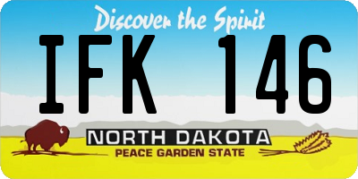 ND license plate IFK146