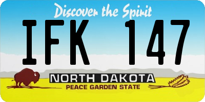 ND license plate IFK147